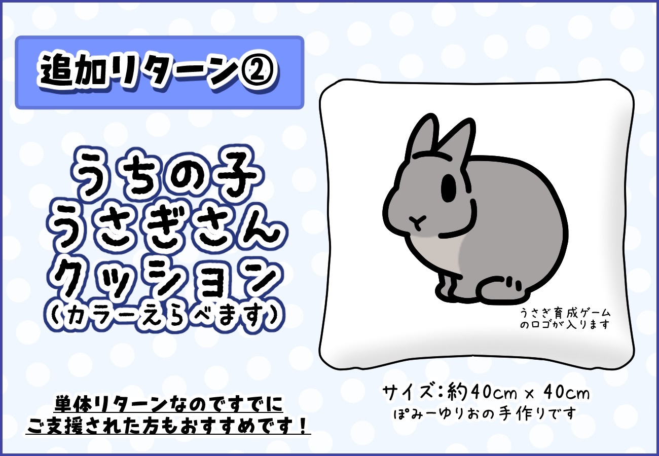 「うさぎと暮らせる育成ゲームアプリ」タイトル及び追加リターン決定のお知らせ